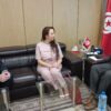 وزير الإقتصاد ورئيسة المجمع التونسي لصناعة مكونات الطائرات يتباحثان آفاق  القطاع في تونس.
