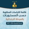 وزارة التربية تنشر قائمة الكراسات المدرسية المطلوبة بالمرحلة الابتدائية